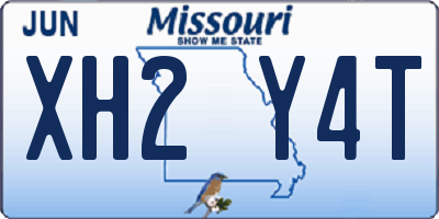 MO license plate XH2Y4T