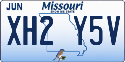 MO license plate XH2Y5V