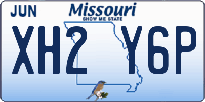 MO license plate XH2Y6P