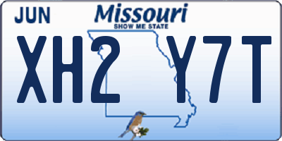 MO license plate XH2Y7T