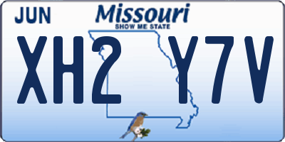 MO license plate XH2Y7V