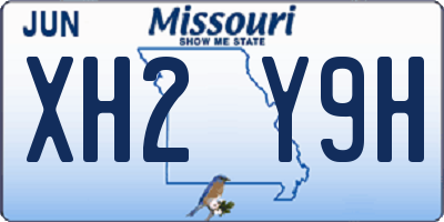 MO license plate XH2Y9H