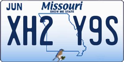 MO license plate XH2Y9S