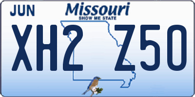 MO license plate XH2Z5O