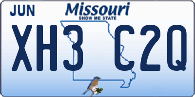 MO license plate XH3C2Q