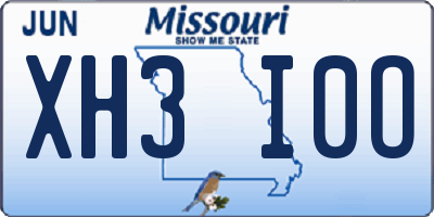 MO license plate XH3I0O