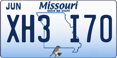 MO license plate XH3I7O