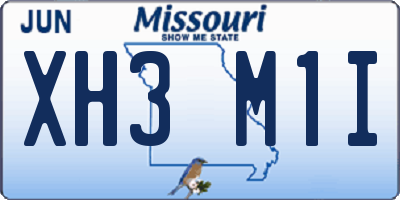 MO license plate XH3M1I