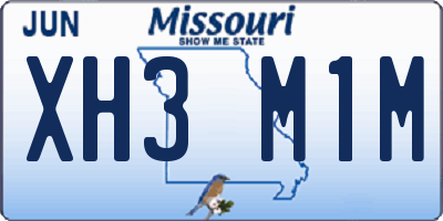 MO license plate XH3M1M