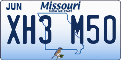 MO license plate XH3M5O