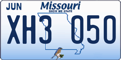 MO license plate XH3O5O