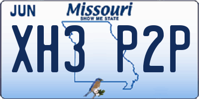 MO license plate XH3P2P