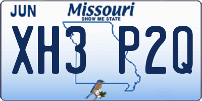 MO license plate XH3P2Q