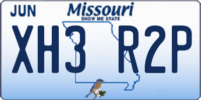MO license plate XH3R2P