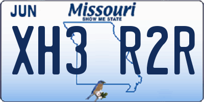 MO license plate XH3R2R