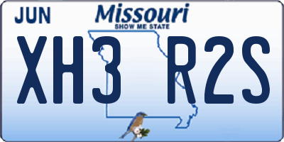 MO license plate XH3R2S
