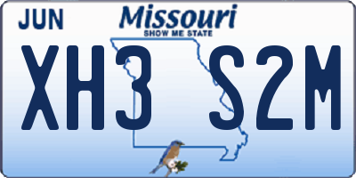 MO license plate XH3S2M