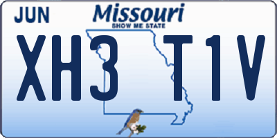 MO license plate XH3T1V