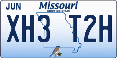 MO license plate XH3T2H