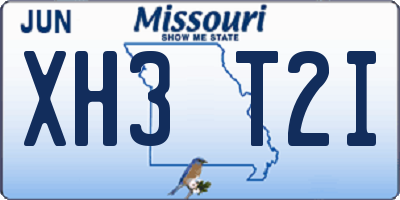 MO license plate XH3T2I