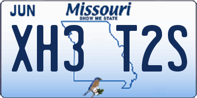 MO license plate XH3T2S