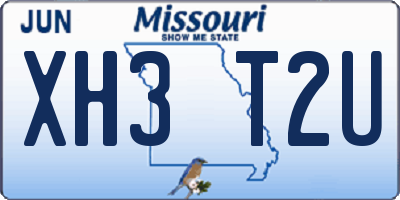 MO license plate XH3T2U