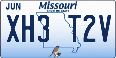 MO license plate XH3T2V