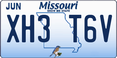 MO license plate XH3T6V