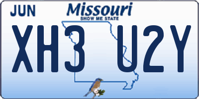 MO license plate XH3U2Y