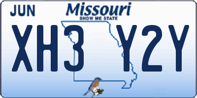 MO license plate XH3Y2Y