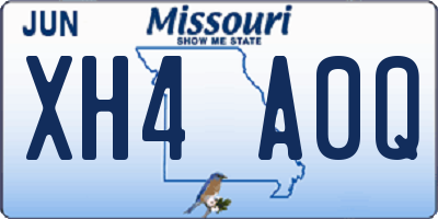 MO license plate XH4A0Q