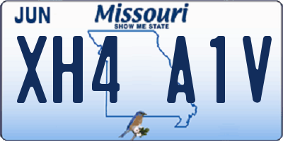 MO license plate XH4A1V