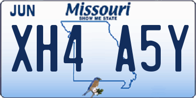 MO license plate XH4A5Y