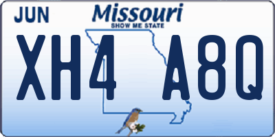 MO license plate XH4A8Q