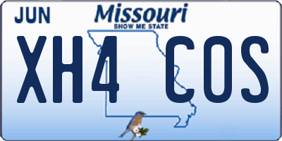 MO license plate XH4C0S