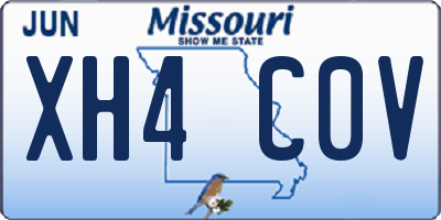 MO license plate XH4C0V