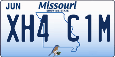 MO license plate XH4C1M