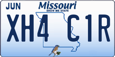 MO license plate XH4C1R