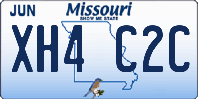 MO license plate XH4C2C
