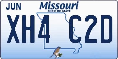 MO license plate XH4C2D