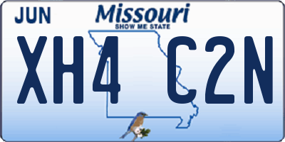 MO license plate XH4C2N