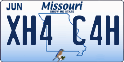 MO license plate XH4C4H