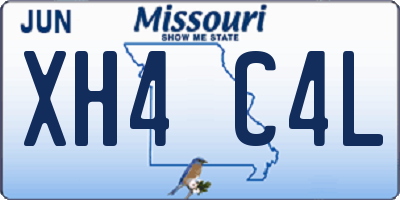 MO license plate XH4C4L