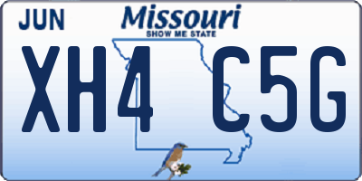 MO license plate XH4C5G