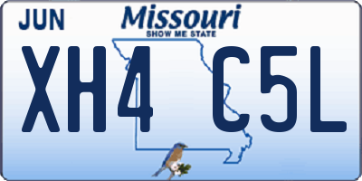 MO license plate XH4C5L