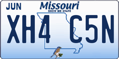 MO license plate XH4C5N