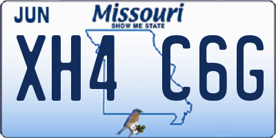 MO license plate XH4C6G