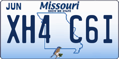 MO license plate XH4C6I