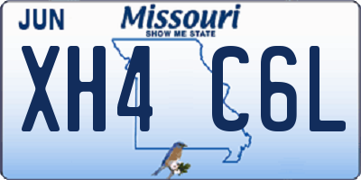 MO license plate XH4C6L