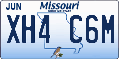 MO license plate XH4C6M